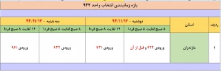 *** بازه زمانی انتخاب واحد نیمسال دوم سال تحصیلی 95-94
 و دانشجویانی که انتخاب واحد نکرده اند !