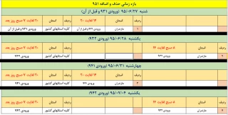 دستورالعمل و زمانبندی حذف واضافه ترم  951