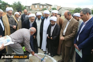 مراسم کلنگ زنی احداث سالن سرپوشیده ورزشی و فرهنگی در محل دانشکده توسط خانواده خیر امیرکلایی 2