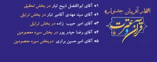 افتخار آفرینی دانشجویان دانشکده امام صادق (ع) بابل در مسابقات سی امین جشنواره دانشجویان قرآن و عترت