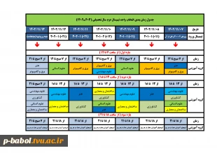 جدول زمانبندی انتخاب واحد ترم بهمن 1402 2