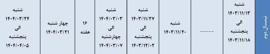 تقویم آموزشی سال تحصیلی 1404-1403 در یک نگاه 4